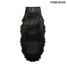 Модные регулируемые юбки с ремнем и металлической застежкой-молнией в стиле стимпанк, многослойные вечерние юбки в стиле панк, WQ-347BQF