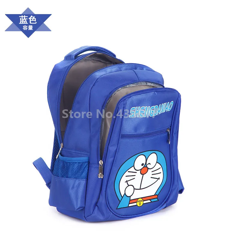 Синий рюкзак Doraemon для мальчиков, школьная сумка с обеденный набор 2 для детей, детские сумки для начальной школы