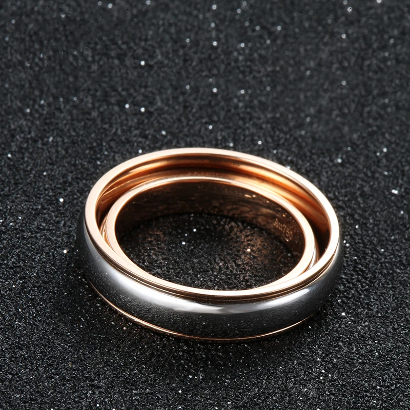 Кольцо для влюбленных из чистого золота 18 К с бриллиантами, обручальное кольцо, парные кольца для женитьбы и помолвки, настоящее ювелирное изделие с бриллиантами, поддержка настройки