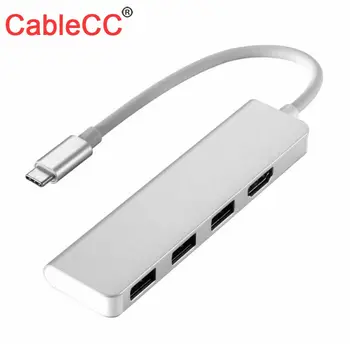 

Zihan USB 3.1 Type C to HDMI HDTV 4K 30HZ & 3 Ports USB HUB OTG Adapter for Laptop & Macbook