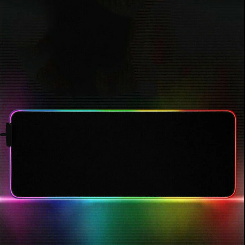 Led Mouse Pad Large gaming mouse pad RGB LED Lighting 7 Colorful Mousepad Mouse Mat computer lock edge Extended Keyboard For PC