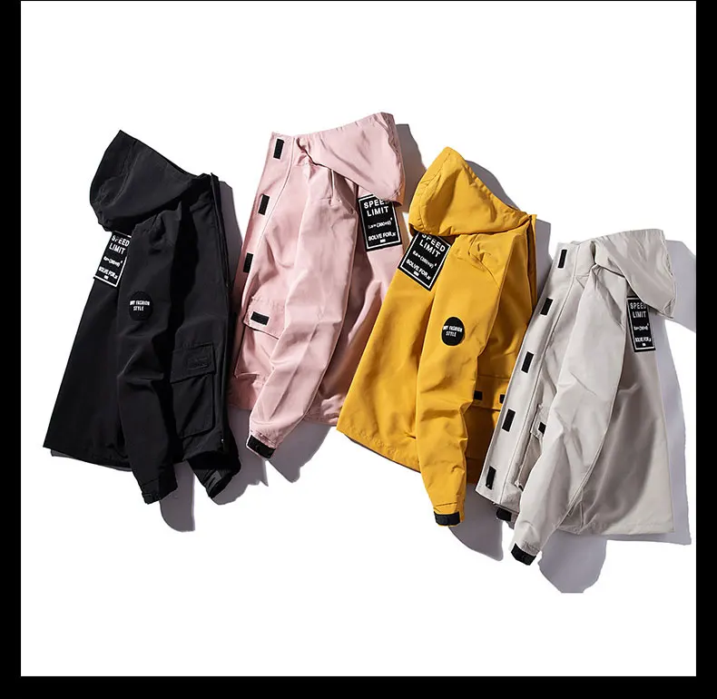 KUYO мужские S Весна Осень Новая Модная приталенная куртка с капюшоном для молодых мужчин тонкие куртки брендовая Повседневная ветровка высшее качество