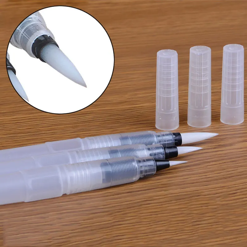 

1/3Pcs Refillable Ink Color Pen Water Brush Painting Calligraphy Illustration Pen Office Stationery DC112