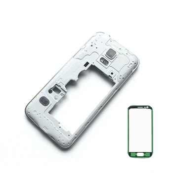 

For Samsung Galaxy S5 Mini G800 G800F Original Mobile Phone Housing Middle Frame Cover Bezel Chassis With Adhesive
