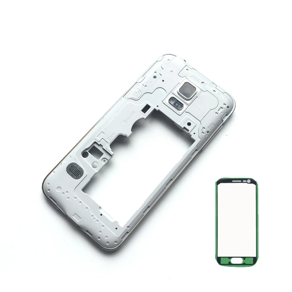 Для Samsung Galaxy S5 Mini G800 G800F оригинальный корпус мобильного телефона средняя рамка