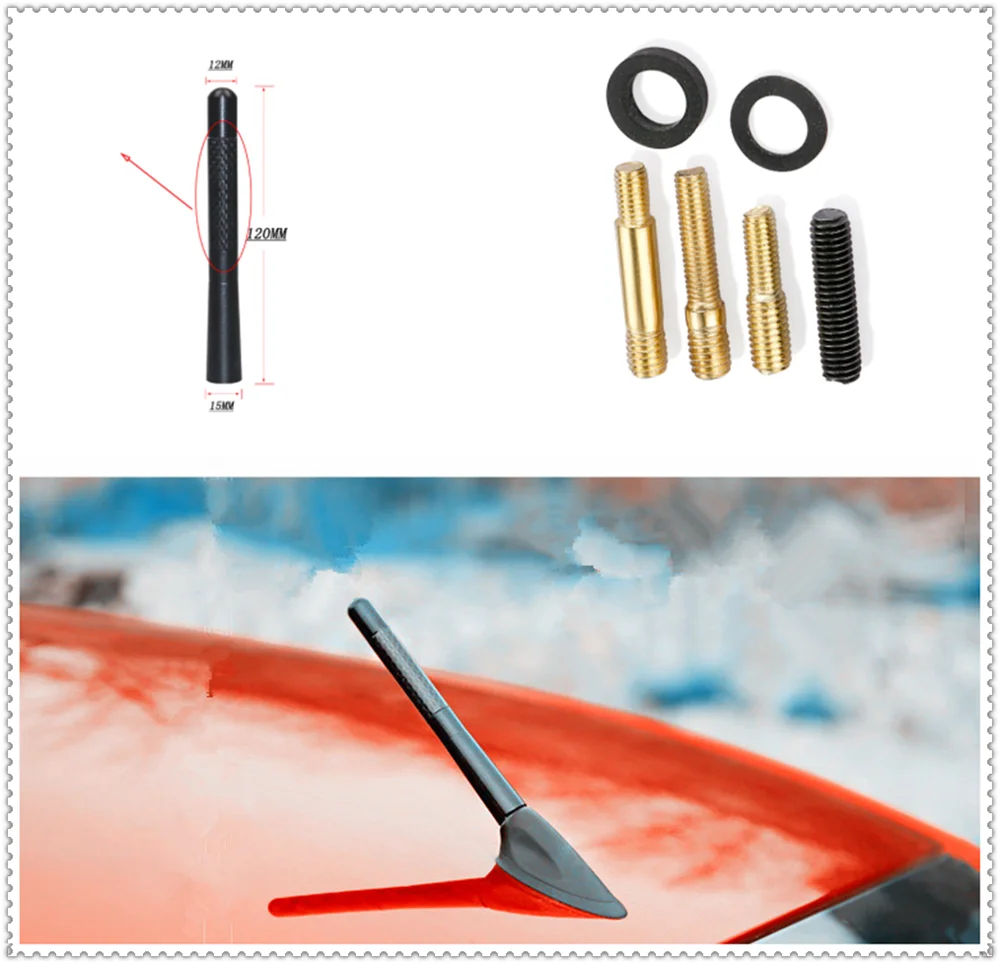 Auto parts carbon fiber personalized radio antenna signal reception for Subaru Forester Ascent XV WRX VIZIV Outback