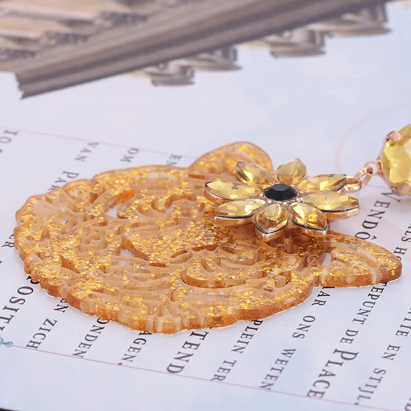 Sehuoran oorbellen Crystral Resin Drop Earrings For Women Earings Fashion Jewelry (17)