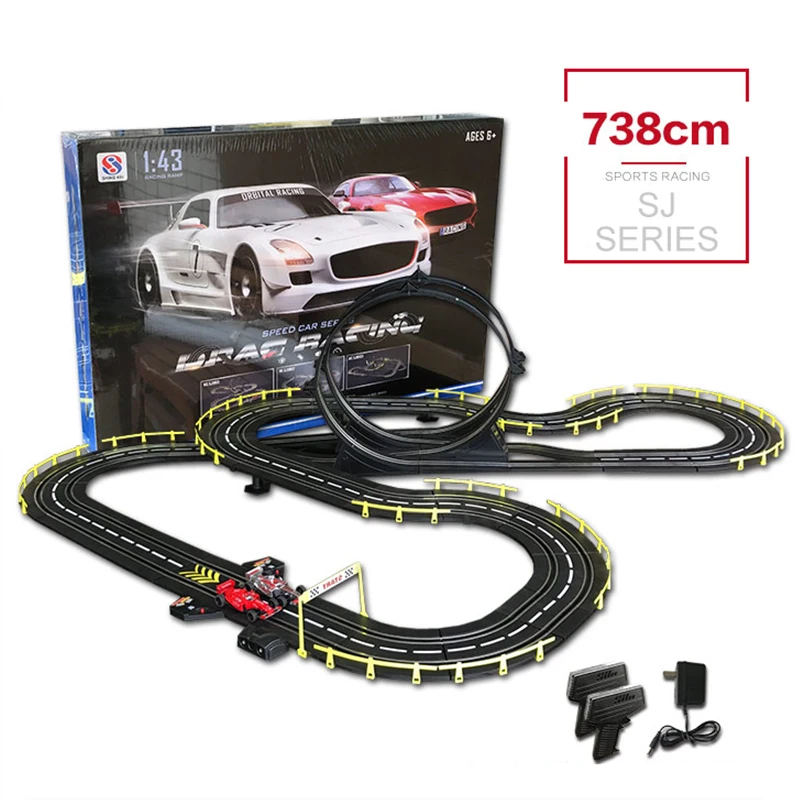RC Car Track 1:43 Toys Electric Wired Car Toy Playing Educational & Learning Building Car Track High Speed Racing Car Toys