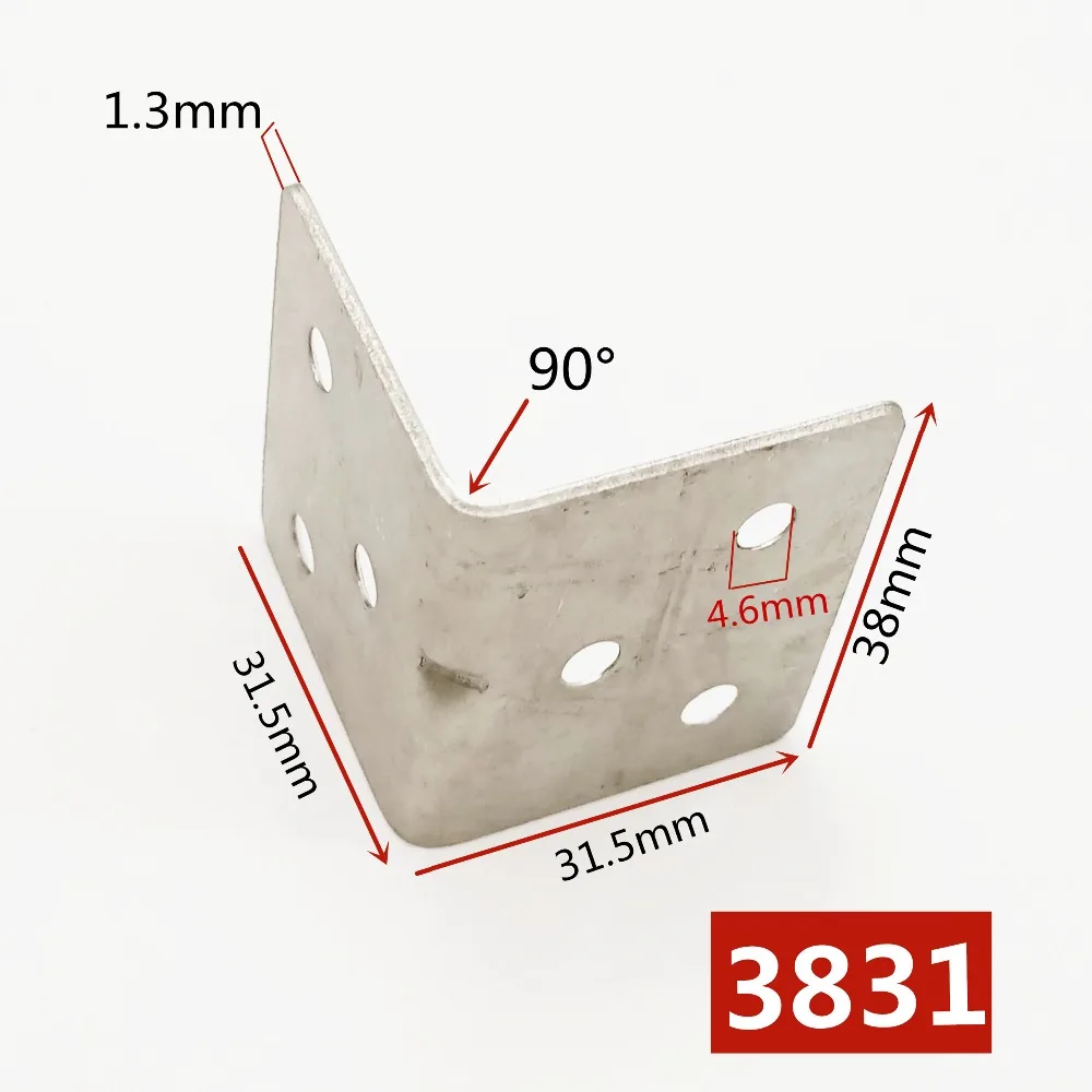 6 holes Thickened Stainless Steel Angle Corner Right Angle Bracket Metal Furniture Fittings 90 Degree Frame Board Support