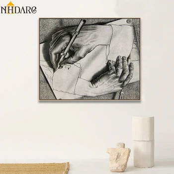

Posters and Prints Canvas Art Painting, Relativity Optical Illusion Drawing M C Escher Wall Pictures for Living Room Home Decor