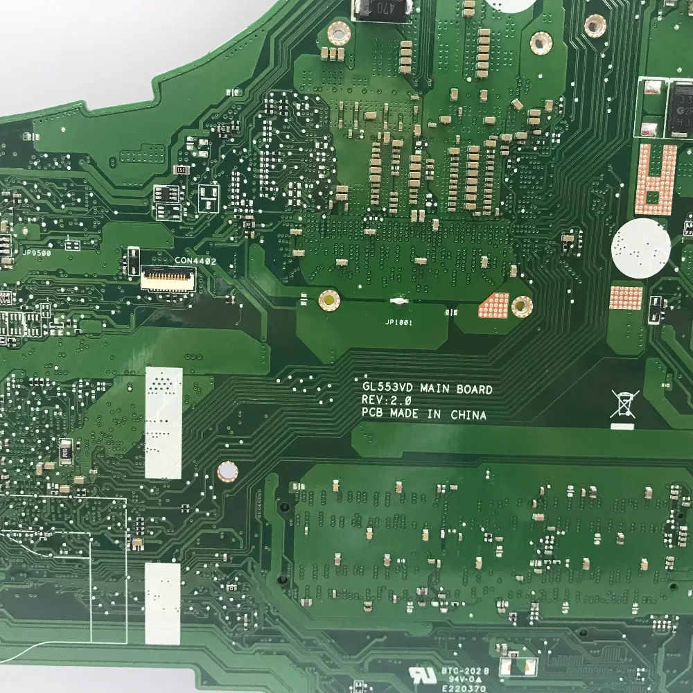 KEFU GL553VD ل ASUS GL553V GL553E GL553VW اللوحة المحمول GL553VD اللوحة I7-7700HQ GTX1050 اختبار الأصلي اللوحة
