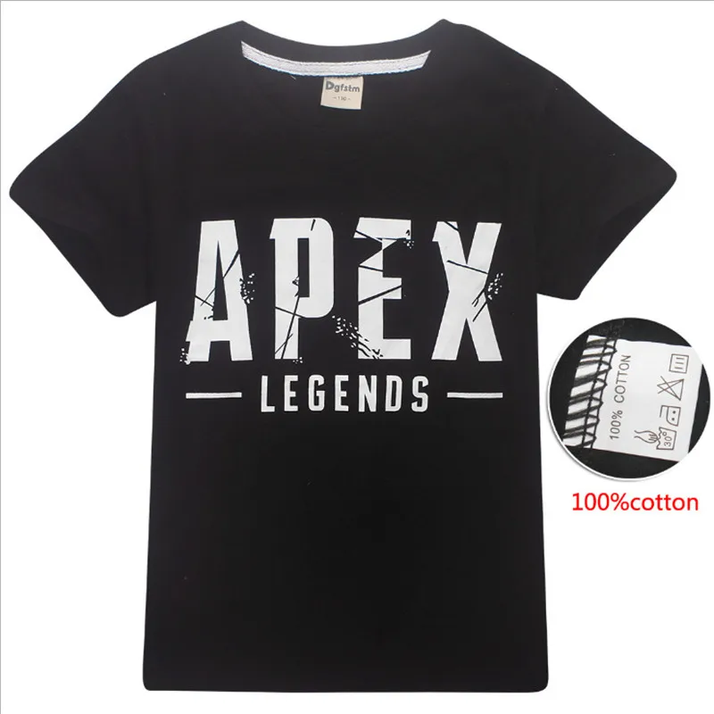N Apex Legends/футболка для мальчиков, летняя детская футболка, футболка с короткими рукавами, одежда для мальчиков, футболки, хлопок, Детский костюм - Цвет: N