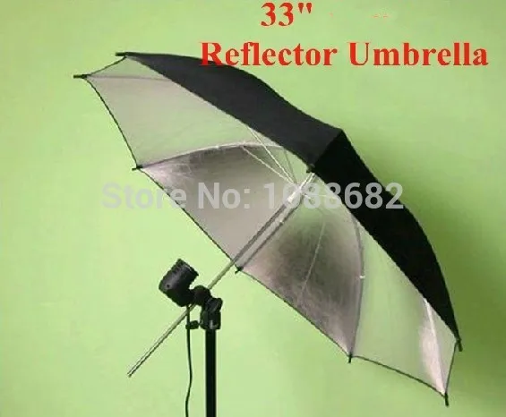 Studio Diffuser 2in1 83cm33 White Soft Diffuser Translucent Umbrella+Black Silver Reflector Umbrella for Studio Flash