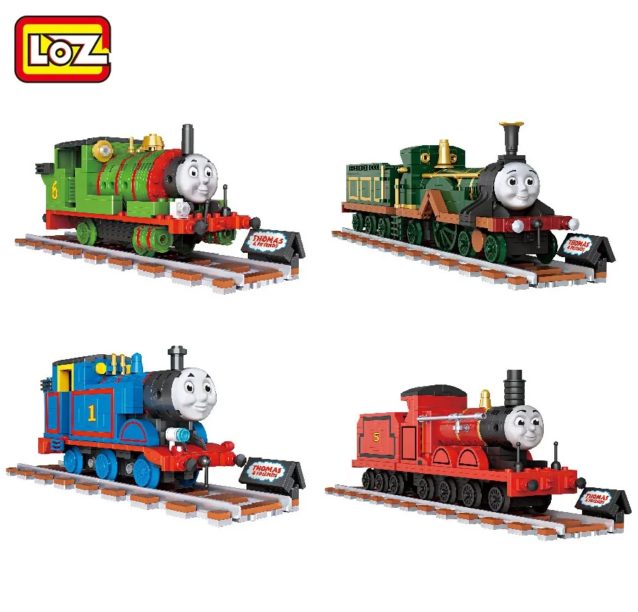 

LOZ Mini Blocks Thomas Train Building Blocks Emily James Percy Assembly Educational Toys For Children Kids Gifts 1801-1804