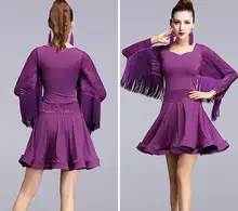 Adult/Children tassel Latin Dance Dress Women Girls/Lady Cha Cha/Rumba/Samba/Tango/Ballroom Dance Skirt Latin Performance Wear