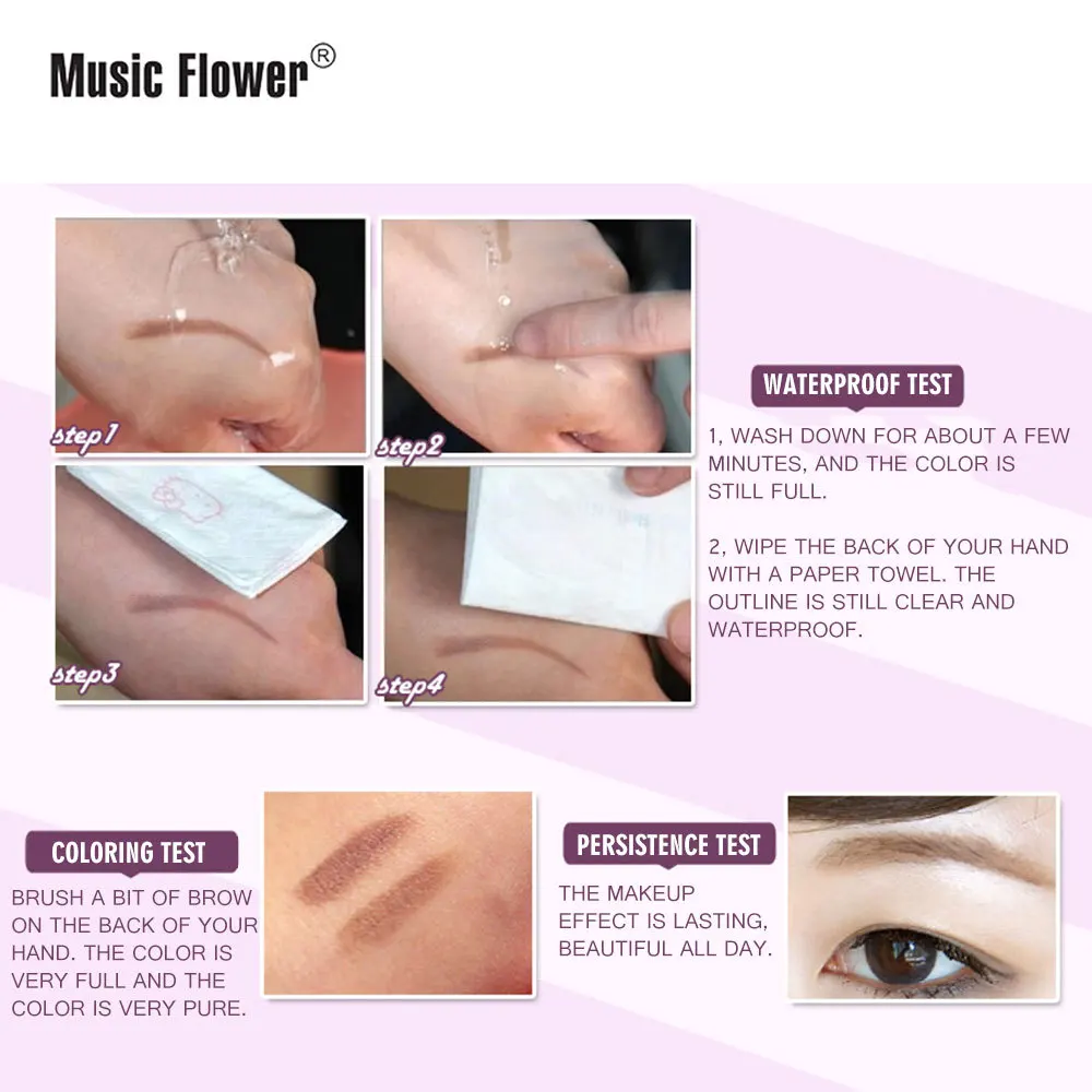 Two-color eye makeup eyebrow powder does not stun, repair, waterproof, durable, eye makeup makeup tools