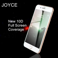 JOYCE Новинка 10D Закаленное стекло протектор экрана для iPhone 6S 7 8 Plus XR XS Max полное покрытие защитная пленка, стекло