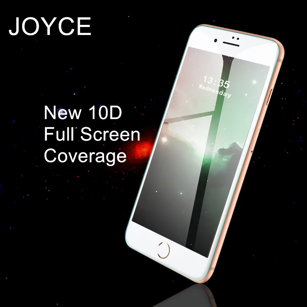 

JOYCE New 10D Tempered Glass Screen Protector Free Shipping For iPhone 6s 7 8 Plus XR XS Max Full Cover Protective film Glass