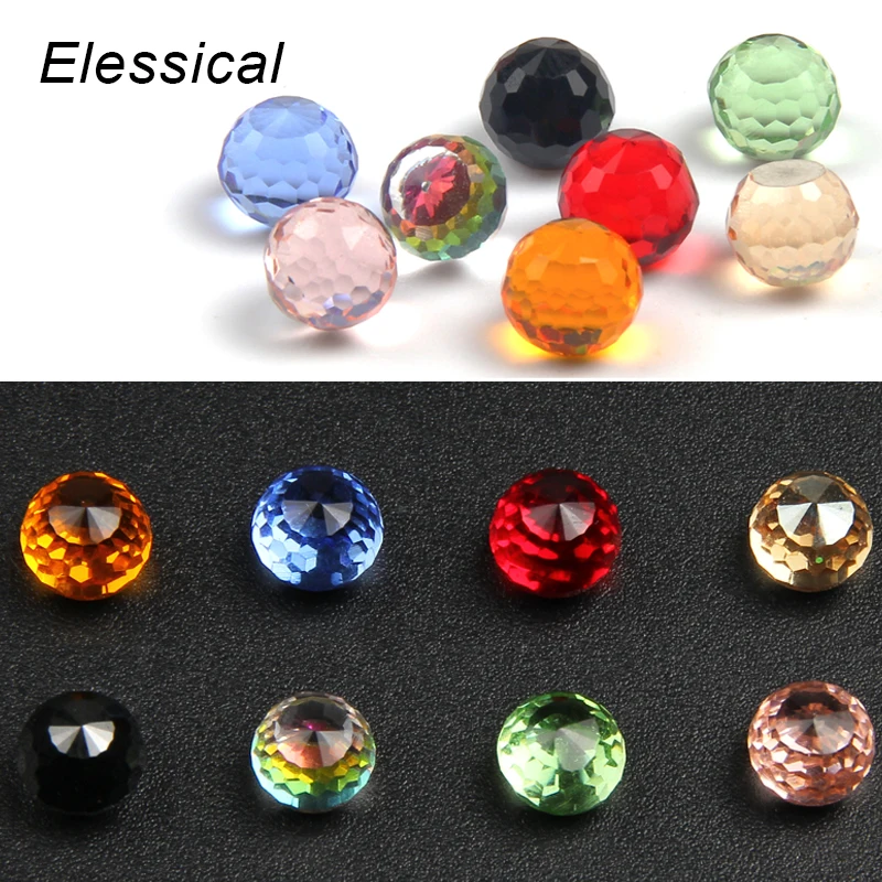 

ELESSICAL Clear Crystal Ball Rhinestones For Nails 3D DIY Manicure Tools Nail Art Decorations Polishing For Nails WY905-WY912