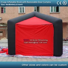 4mWx4mLx3. 6mH 4 ноги надувной киоск-бар со Съемная дверь шторы корпус выставочный тент