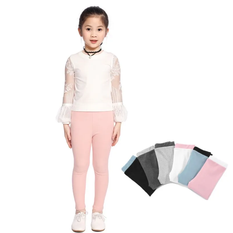 

6 colors Summer&Autumn Toddler Baby Girls Skinny Pants Kids Leggings Print Stretchy Leggings 3-10 Years