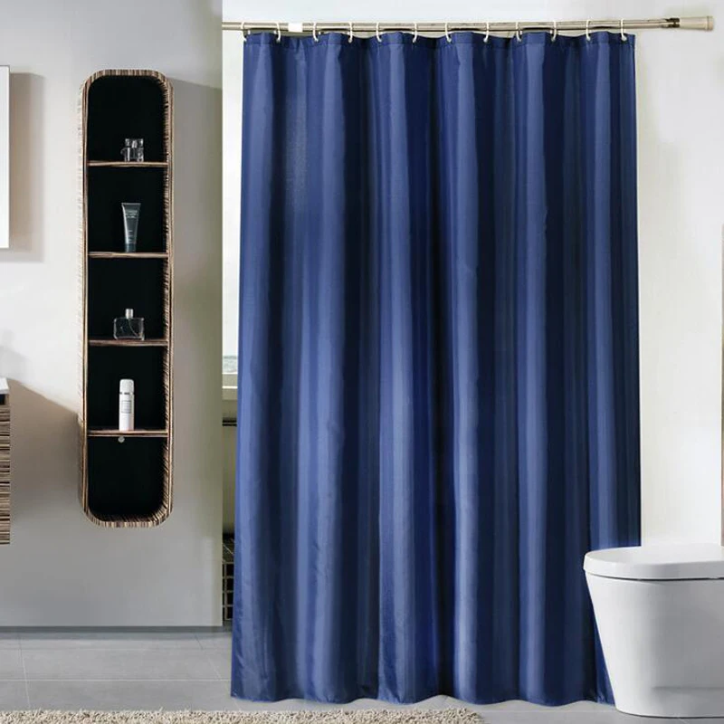 Dark blue shower curtain hotel waterproof shower curtain thick