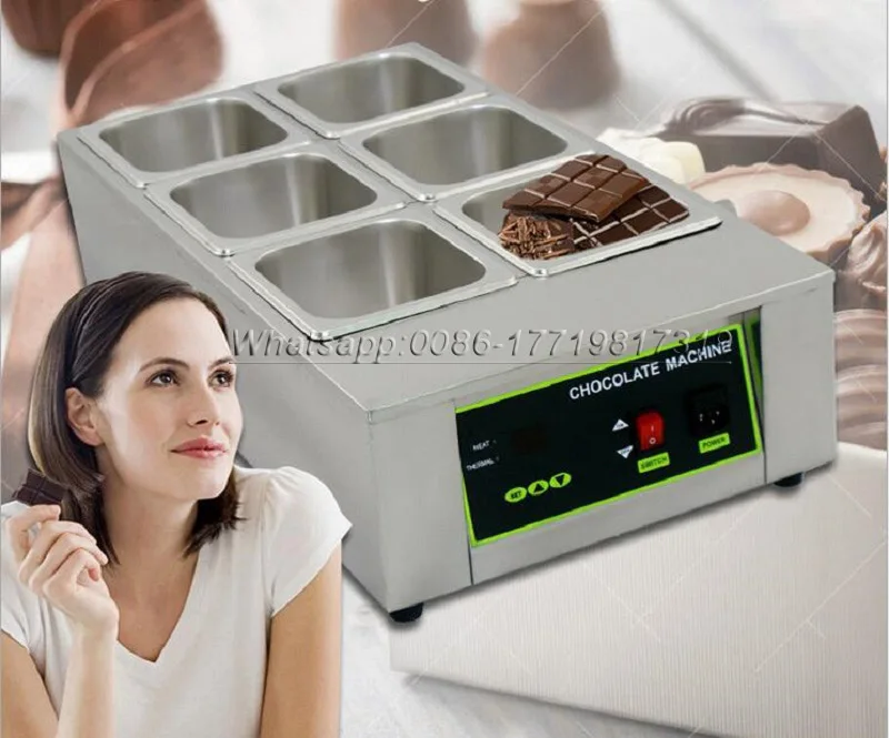 Discount Free shipping commercial use big capacity 12KG 6 tanks chocolate melt pot maker/chocolate machine tempering 1 Discount Free shipping commercial use big capacity 12KG 6 tanks chocolate melt pot maker/chocolate machine tempering 1
