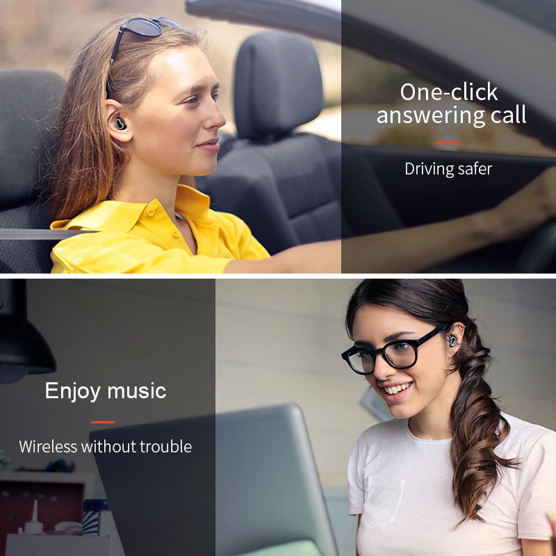 SANLEPUS Мини Bluetooth наушники беспроводные Handsfree Наушники с Micphone/зарядная коробка для
