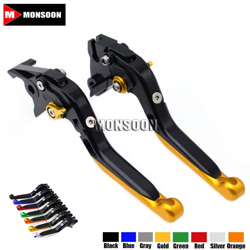 

For HONDA CB650F CB 650F 2014-2017 2015 2016 Motorcycle Accessories Folding Extendable Brake Clutch Levers Black+Gold