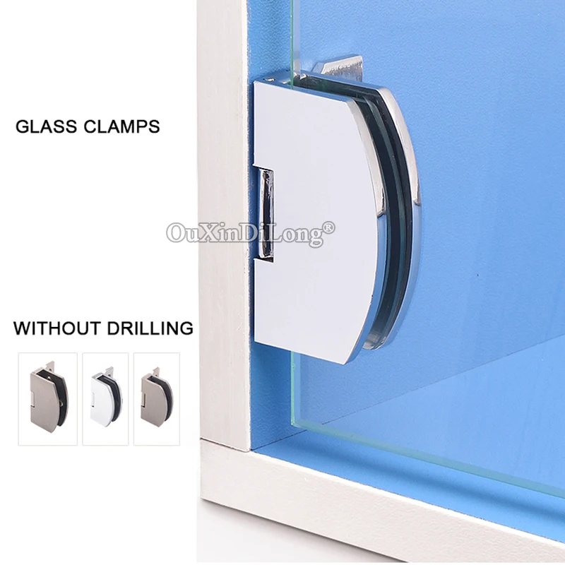 حار 10 قطعة كابينة زجاجية المشابك مقاطع عرض خزانة مشروبات مفصلات الأبواب ل دولاب علب الأحذية خزانة مجلس الوزراء لا الحفر