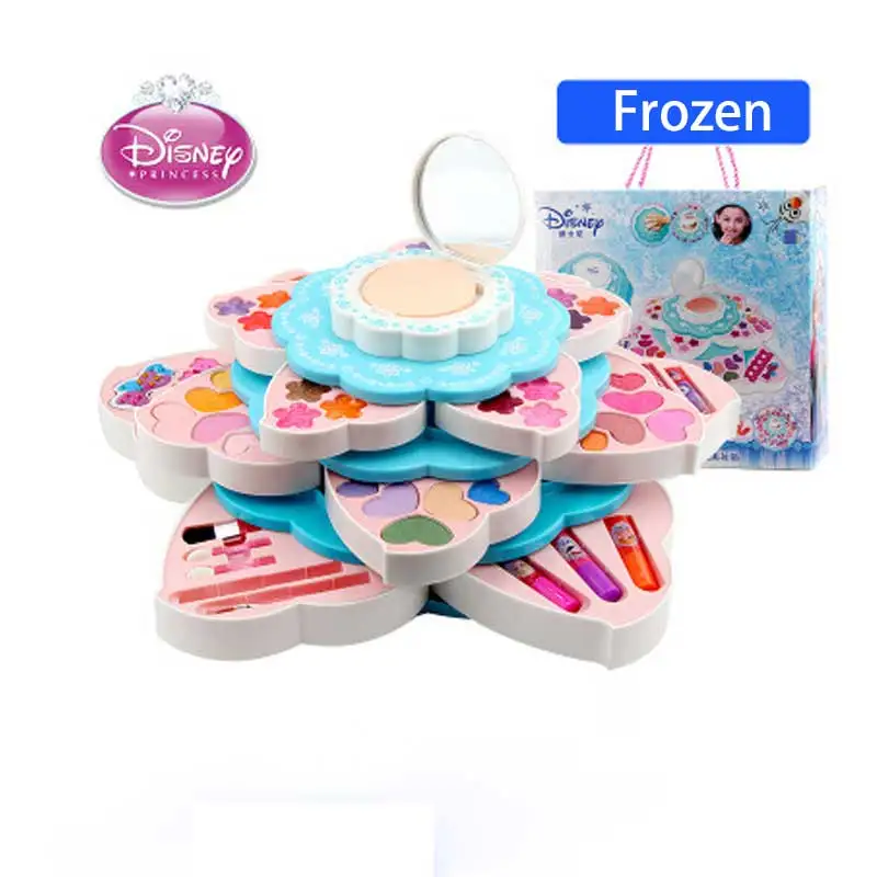 Disney Frozen kids makeup toys kids birthday gift Flower shape girls toys cosmetics for girls children makeup set girls makeup