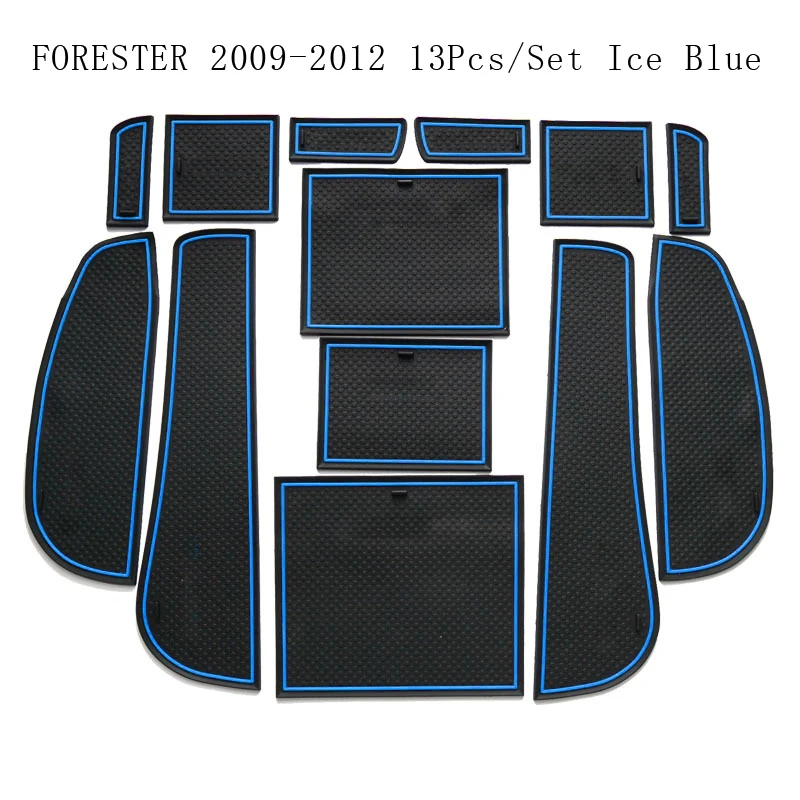

3D Rubber Mat Gate Slot Pad Non-Slip Mats Cup Mat Car Decoration Door Groove Mat Fit For 2009 2010 2011 2012 Subaru Forester