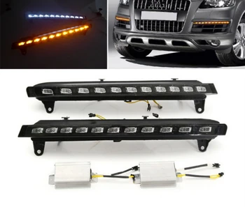 

Car Accessories Fit For Audi Q7 Daytime Running Lights DRL Fog Light w/ Turn Signal 07-09