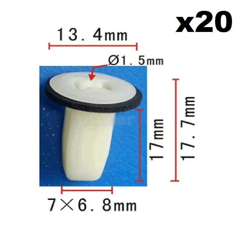 

20pcs For Honda Civic DelSol Center Pillar #4Screw Grommet Clip Nut 91620-SR2-003