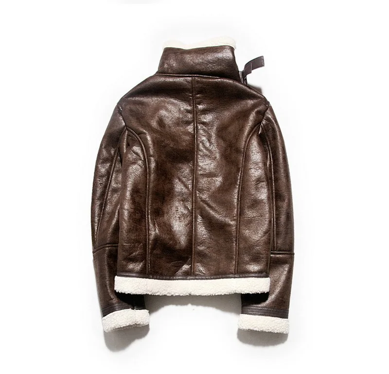 suede leather faux lamb leather lining coffee 02