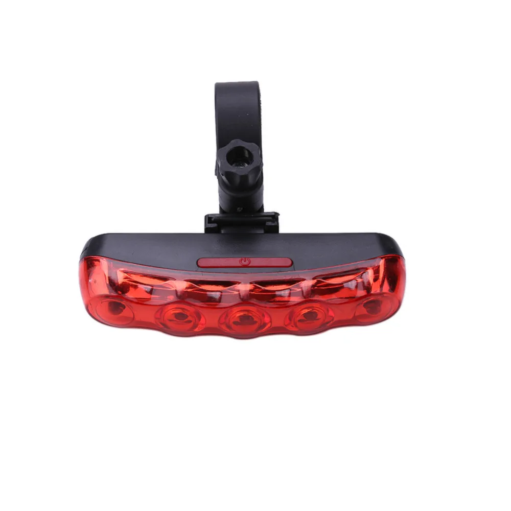 5 LED Waterproof Battery Powered Bicycle Tail Light Bike Rear Warning