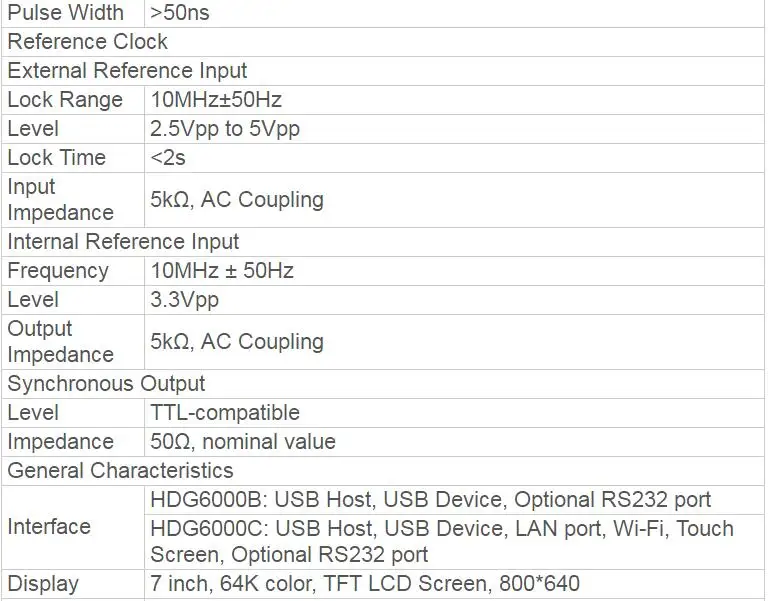 Hantek генератор сигналов произвольной формы HDG6202B/HDG6162B/HDG6112B/HDG6082B