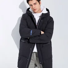 BOSIDENG, зимний пуховик, мужской пуховик, капюшон, длинный пуховик, водонепроницаемая, легко возвращается, утолщенная, теплая верхняя одежда, B80142585DS