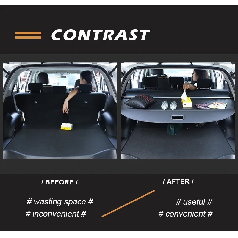 CNparts Автомобильный задний багажник Грузовой чехол для Honda Fit Shuttle автомобиль-Стайлинг Черный защитный щит тени авто аксессуары