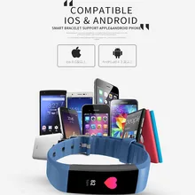 0,96 дюймовый сенсорный экран Смарт-браслет поддержка кровяного давления сердечного ритма шагомер «Умные» наручные часы полосы с для Android и Iso