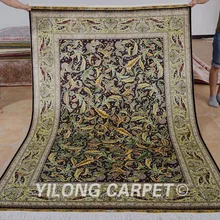 Yilong 5'x7. 5' шелковый ковер в восточном стиле зеленый ручной работы изысканный турецкий Шелковый коврик(0800