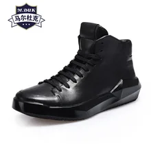Autumn Winter Men's High top real Leather Thick Bottom British Mens boots Leisure cowhide sneaker fashion boots men casual shoes цена Autumn Winter Men's High top real Leather Thick Bottom British Mens boots Leisure cowhide sneaker fashion boots men casual shoes цены онлайн