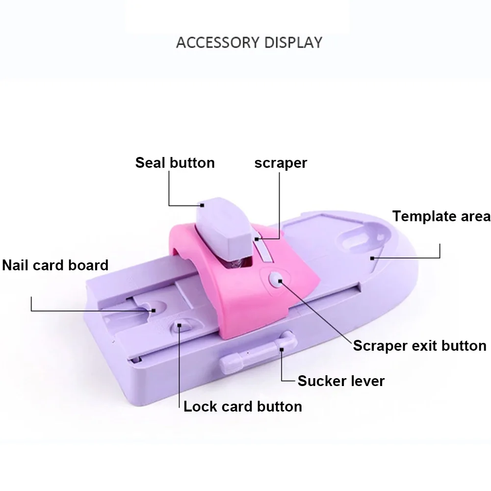 Горячая принтер для ногтей Набор DIY шаблон штамп печатная машина инструменты для дизайна ногтей для штамповки цвета рисования