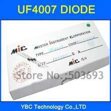 500 шт./лот UF4007 Сверхбыстрые скорости с выпрямительным диодом 1000 V 1A