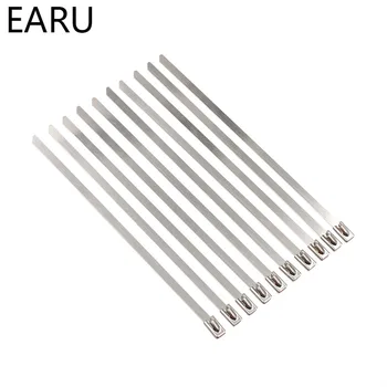 

10PCS STAINLESS STEEL METAL CABLE TIES TIE ZIP WRAP EXHAUST HEAT STRAPS INDUCTION PIPE