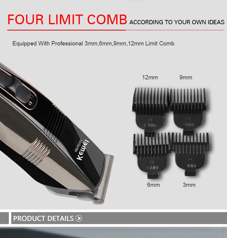 Aparador de Cabelo dos Homens Kemei Elétrico Recarregável Clipper Display Lcd Profissional Ferramentas Estilo Ajustáveis Aparador Cabelo Pg101 4 estilo ajustáveis aparador cabelo pg101