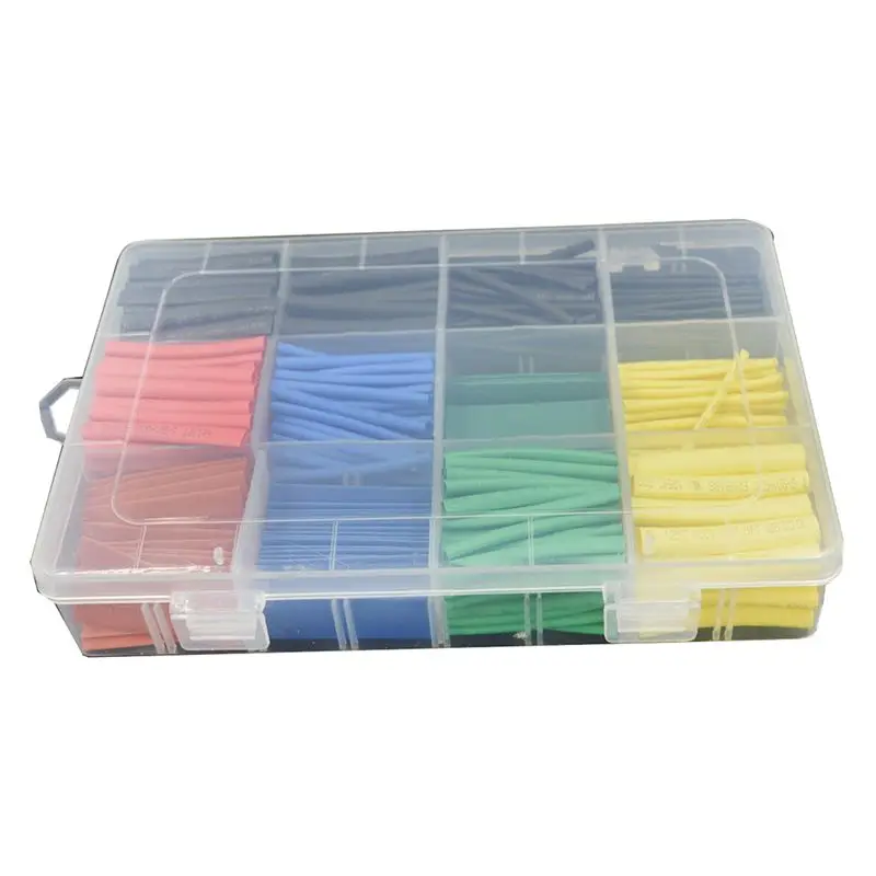 

530 Pcs 2:1 Heat Shrink Tubing Tube Sleeving Wrap Cable Wire 5 Color 8 Size