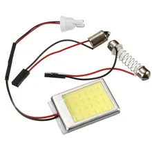 1 компл. Белый светодиод 24 SMD салона COB светодиодов Панель T10 COB чип 28-40 мм гирлянда + 3 адаптер Авто Панель S 12 В