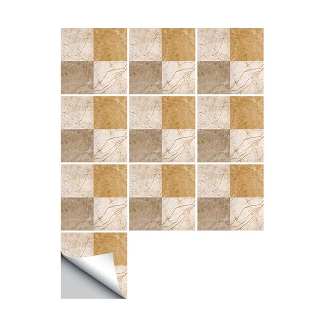 Retro Imitation Tile Wall Stickers Bathroom Kitchen Waterproof Tiles Retro Imitation Tile Wall Stickers Bathroom Kitchen Waterproof Tiles Home Decor Diy Removable Decals Adesivo