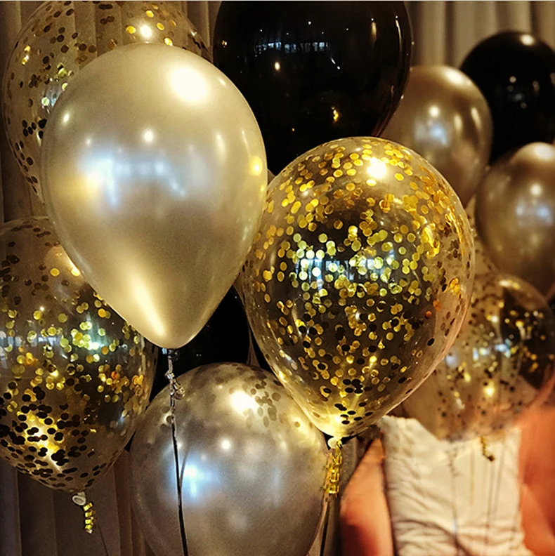 10 шт., прозрачные воздушные шары, Золотая Звезда, конфетти из фольги, прозрачные воздушные шары с днем рождения, детский душ, украшения для свадебной вечеринки, Globos